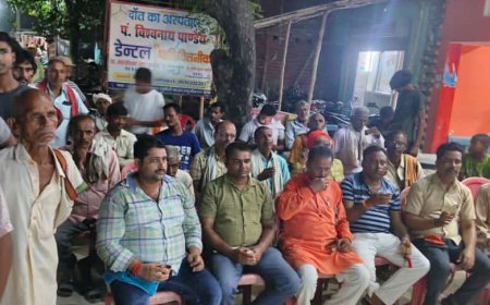 प्रधानमंत्री के शपथग्रहण को लाइव प्रसारण देखते भाजपा के कार्यकर्ता