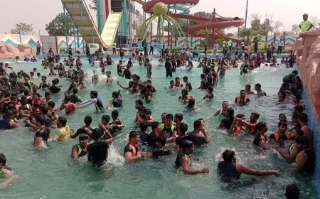 वाटर पार्क में शराबियों का जमावड़ा देख भड़के लोग, जमकर हुआ हंगामा