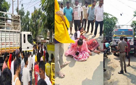 दर्दनाक हादसा: फाजिलनगर में ड्यूटी पर जा रही स्टाफ नर्स को ट्रक ने रौंदा, मौके पर ही मौत; सर्विस रोड की बदहाली पर फूटा लोगों का गुस्सा
