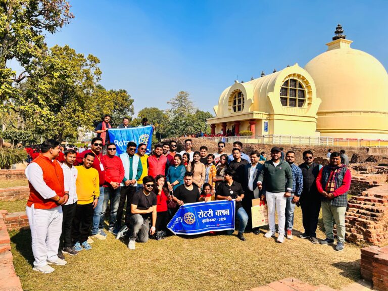 रोटरी के यूथ विंग रोटरैक्ट क्लब के 58 सदस्यों ने किया कुशीनगर का शैक्षणिक भ्रमण-